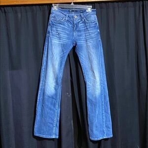 BKE Distressed Indigo Bootcut Jeans